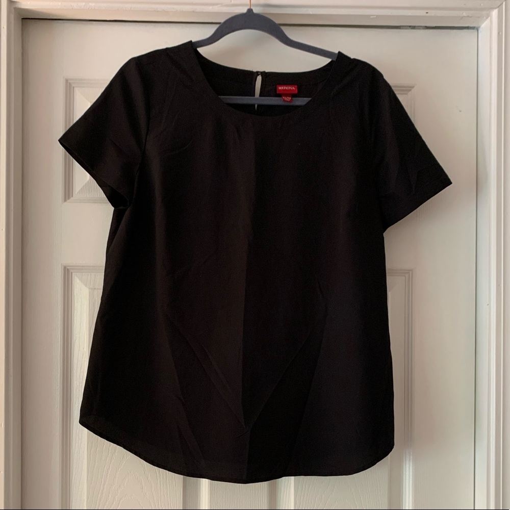 Merona Black Short Sleeve Blouse